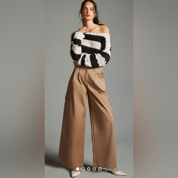 Du Paradis Pants - 83. Anthropologie Du Paradis Pleated Wide-Leg Cargo Pants
